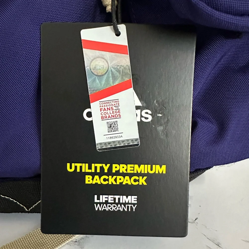Washington Huskies Adidas PE Utility Premium Backpack Bag Elite NCAA Athletic